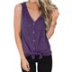 thumbnail image 3 of Guardurnaity Chaleco con cuello en V sin mangas con lazo delantero camiseta mujer verano botón Prendas para la parte del cuerpo Violeta SG, 3 of 6