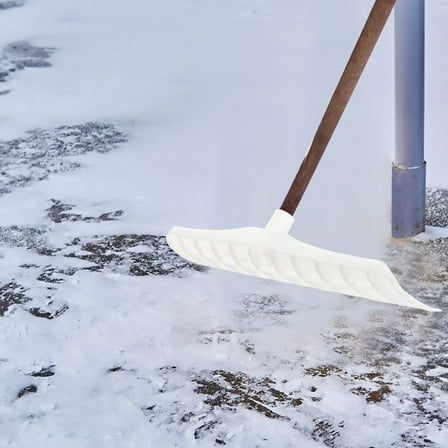 FRCOLOR  Snow Removal Telescopic Shovel Remover for Cars Ice Scraper White