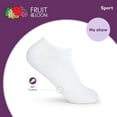 thumbnail image 4 of Fruit of the Loom Cushion Everyday No-Show Socks for Women, White Sizes 4-10 (10-Pack), 4 of 5