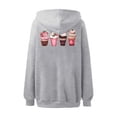 thumbnail image 4 of And Winter Fashion Ice Printed Women's Hooded Sweatshirt Without Pockets Sleep Hoodie Women Knitted Jacket Jacket Women Womens Sweatshirt Hoodie Hoodies Women Lightweight Sweatshirts for Women Womens, 4 of 4