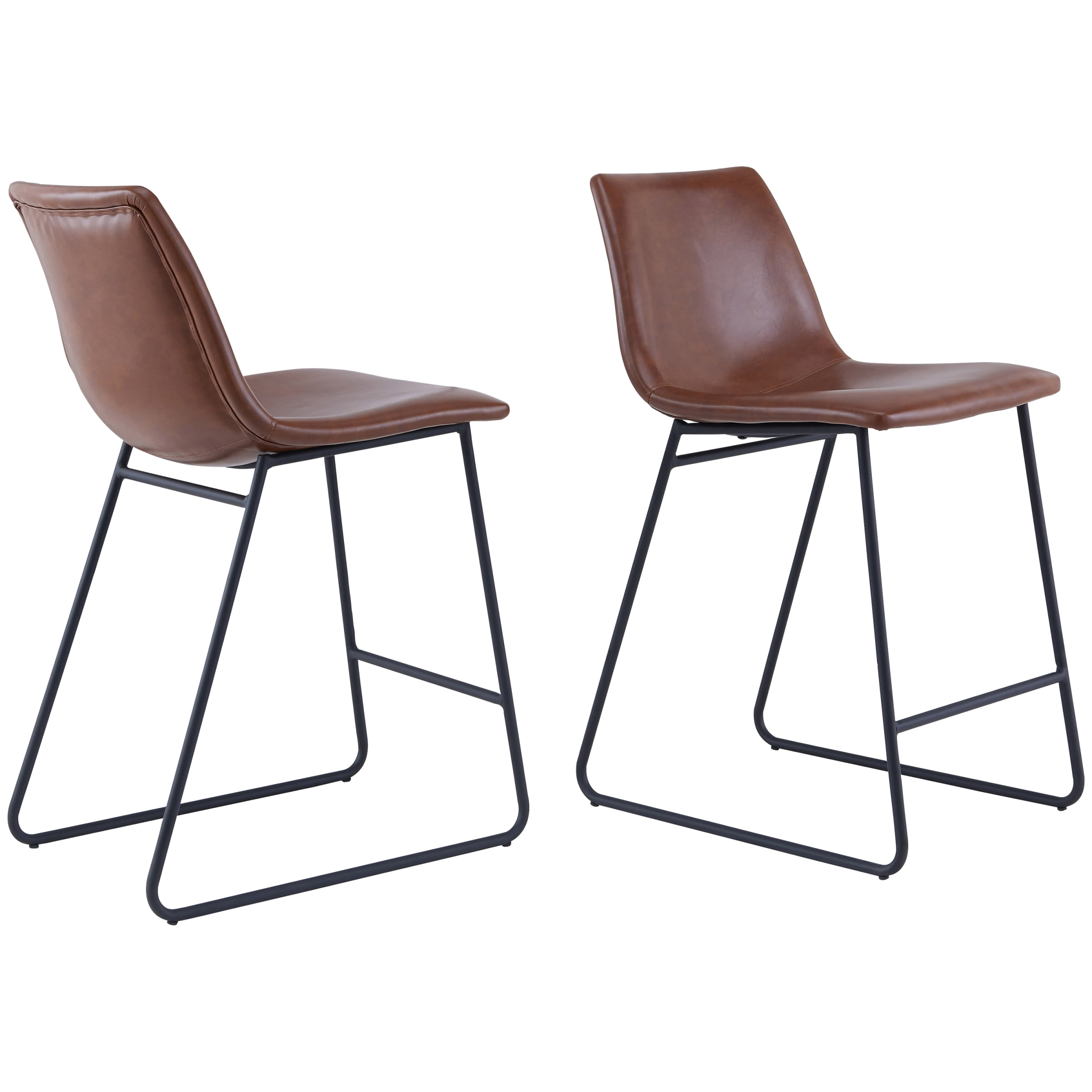 Better Homes & Gardens Theodore Counter Stools, Set of 2, Brown