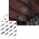 thumbnail image 2 of Almond Press on Nail Rhinestones Fake Nail Stick on Nail in 12 Sizes,24Pcs French Nail Tip, 2 of 5