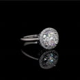 thumbnail image 2 of Silvago Jewel White Gold Over 14K Silver Diamond Ring - Round Cut 1.9 Ct VVS1/D Lab Created Simulated Diamond Ring - Halo With Solitaire Ring for Women's - Engagement Rings for Girl - Proposal Ring, 2 of 6