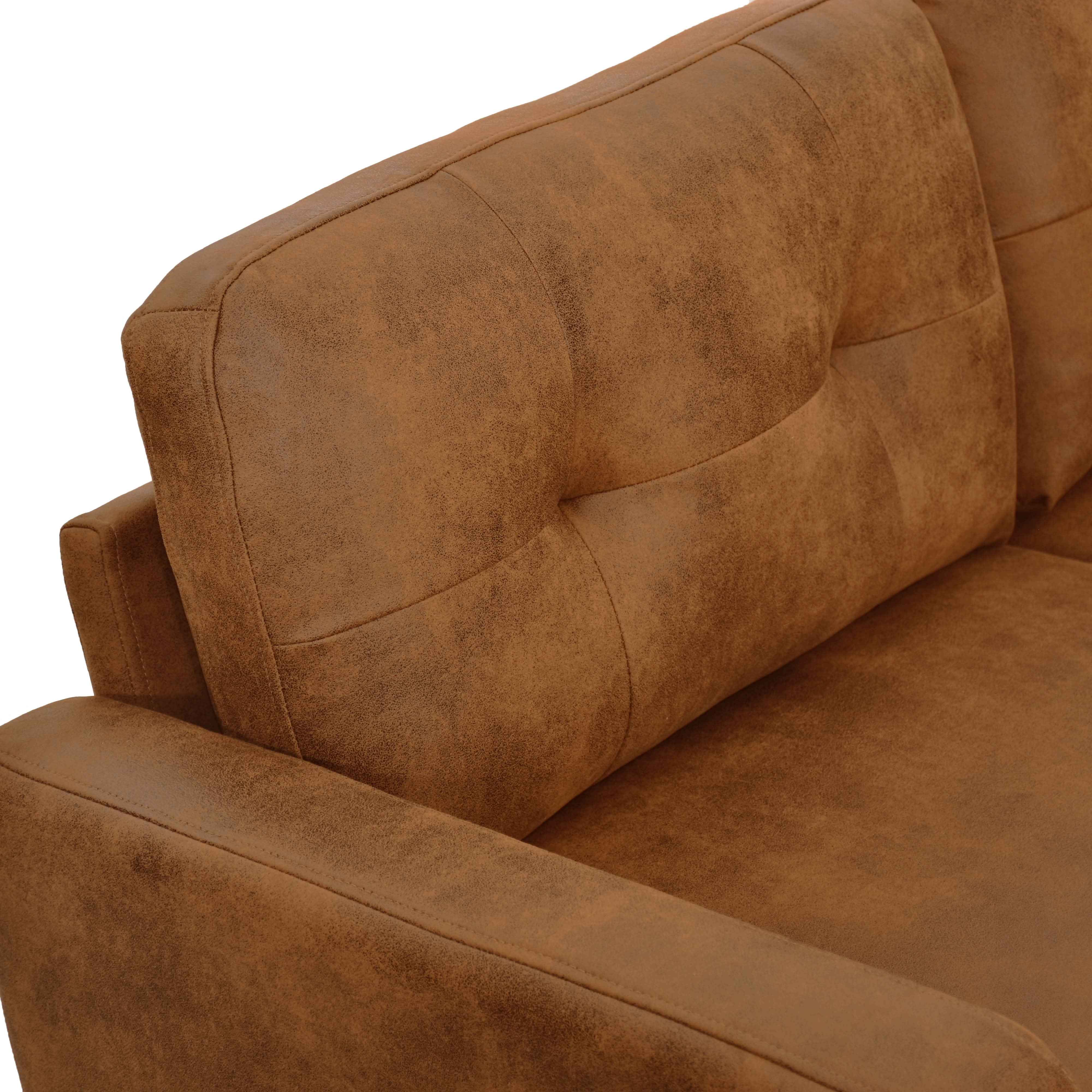 MAYEERTY 65" Modern Minimalist Two‑Seater Loveseat Sofa, Breathable Foil Fabric Upholstered Couch with Solid Wood Legs, Diamond Quilted Backrest for Living Room