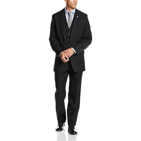 - Stacy Adams Men's Big & Tall Suny Vested Three-Piece Suit (66 Long, Black)