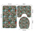 thumbnail image 3 of Multicolor Bigfoot and Text Pattern Bathroom Rugs Sets 3 Piece,Toilet Cover Set,Absorbent Non Slip Bathroom Mats Sets with U-Shaped Contour Rug Toilet Rug Set, 3 of 5