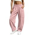 thumbnail image 7 of Women's cargo sweatpants elastic waist Womens Winter Casual Fashion Solid Color Multi Pocket Drawstring Elastic Waist Sweatpants Comfy Sweatpants for Women Gifts for Her, 7 of 7