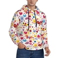 thumbnail image 2 of Wukai Cute Butterfly Flowers Print Men Hoodies Fleece Sweatshirts Long Sleeve Sweaters Pullover Fall Outfits Winter Clothes-4X-Large, 2 of 7