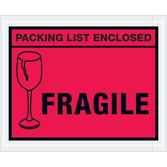 Tape Logic Fragile,Envelope,4-1/2x5-1/2",PK1000 PL493