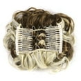 thumbnail image 2 of Short Curly Ponytail Bun Hair Extensions for Women Hair Strech Chignon Comb Clip, 2 of 4