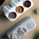 thumbnail image 3 of Plastic Spice Jar with Spoon Seasoning Box Set,Creative 3 Grids Combination Seasoning Cans Pepper Shaker Storage Box (Color : Gray), 3 of 5