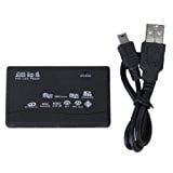 All-in-1 Multifunctional USB2.0 Card Reader for Multi-cards SD XD MMC MS CF SDHC TF Micro/Mini SD M2