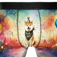 thumbnail image 4 of Hello 2025 Shiba Inu Celebrates Happy New Year Firework Balloon All Over Print Boxer Briefs Underwear for Men Dad Shibas Dog Lovers Gifts Idea - 02024, 4 of 6