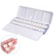 thumbnail image 4 of Paleta de acuarelas vacía Uxcell, caja de acuarelas de metal con 26 medios recipientes, azul 26 pozos, 4 of 7