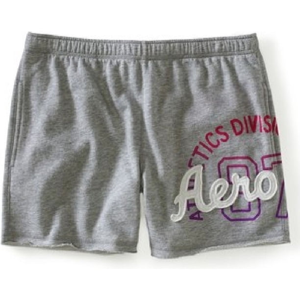 Aeropostale Womens Boyfriend Fit Athletic Sweat Shorts, Gris, Grande Aeropostale Sudor