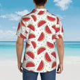 thumbnail image 6 of Fotbe Watermelon Hawaiian Shirt for Men Unisex Summer Beach Casual Short Sleeve Cotton Linen Button Down Shirts-Large, 6 of 9