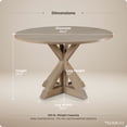 thumbnail image 3 of Finch Alfred Round Dining Table Rustic Beige, 3 of 8