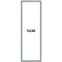 11x36 Frame Blue Scuffed Farm Board Solid Wood Picture Frame Width 0.75 Inches | Interior Depth 0.5