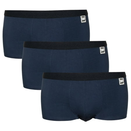 - enV Low Rise Boxer Briefs 3 Pack - Super Soft, Stretchy, and Comfortable - Blue and Black Colors, Multiple Size Options