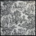 thumbnail image 2 of Victoria Park Toile 68-Inch-by-36 Inch Tailored Tier Curtains, Black, 2 of 8