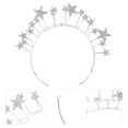 thumbnail image 4 of Tocado de novia para boda, diadema decorativa para dama, tocado de estrella nupcial (plata), 4 of 6