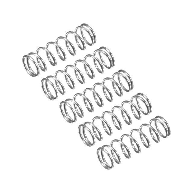 Unique Bargains Compression Spring, 5 Pack 304 Stainless Steel, 5mm OD, 0.5mm Wire, 15mm Length