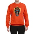 thumbnail image 2 of Flaming Laughing Fierce Clown | Mens Cars and Trucks Crewneck Graphic Sweatshirt, Orange, Small, 2 of 3