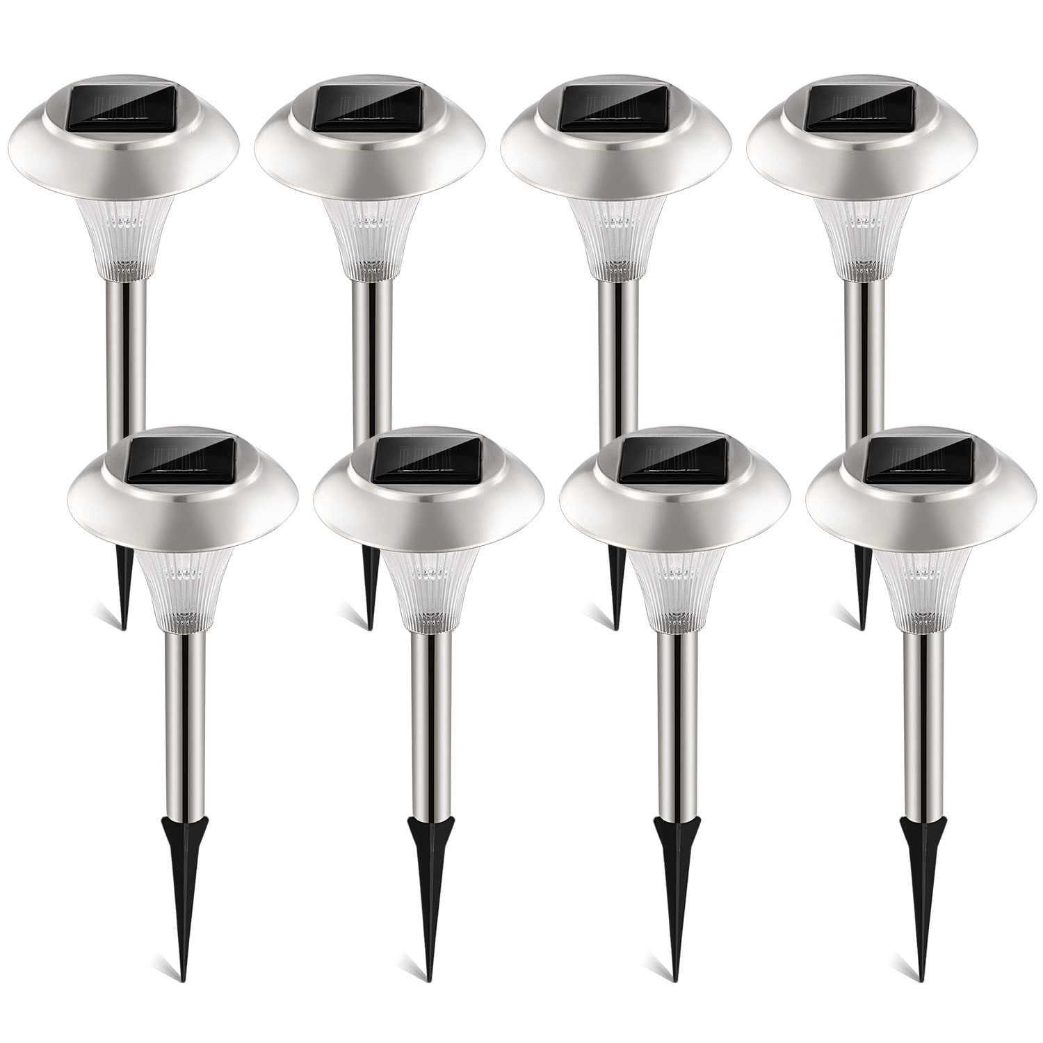 8 Packs Solar Garden Lights Outdoor IP44 Waterproof Solar Pathway Lights Color Changing Landscape Lamps
