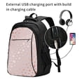 thumbnail image 2 of Balery Rose Gold Abstract Spots 1 Mochila con carga USB para hombre y mujer - Mochila impermeable y antirrobo para laptop con puerto USB para viajes, trabajo, 2 of 7
