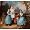thumbnail image 3 of Martha Berkeley 16x15 Black Modern Framed Museum Art Print Titled - Georgina, Emily and Augusta Rose (circa 1848), 3 of 5