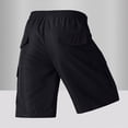 thumbnail image 4 of KPOPLK Mens Cotton Linen Shorts Casual Drawstring 7inch Inseam Shorts Stretch Summer Beach Wear Size XXXL,Black, 4 of 4