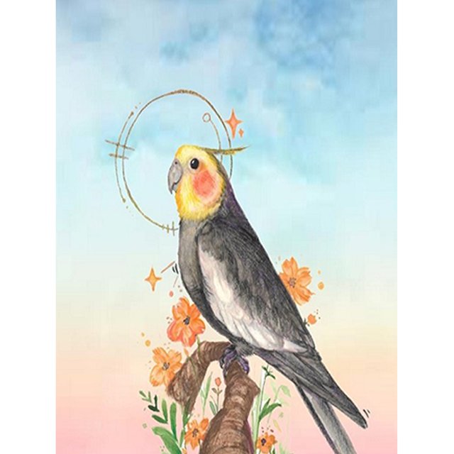 Pintura de diamante (DE6373) Pájaro 5D Kits de bricolaje Resina Ronda completa 50x70cm FLhrweasw Nuevo