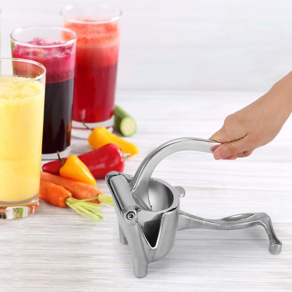 Tebru Stainless Steel Portable Manual Fruit Juicer Lemon Orange Squeezer Extractor Squeezing Tool, Lemon Juicer, Fruit Extractor