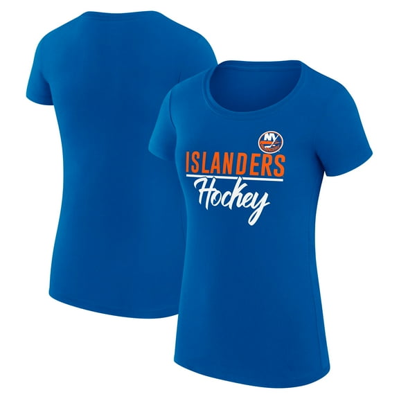 Women's G-III 4Her by Carl Banks Royal New York Islanders Super-Slim Fit Lightweight Team Sport T-Shirt