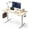 Dark Walnut, variant on Electric Height Adjustable Desk, 55x24 Inches Standing Desk with 3 Memory Presets & Child Lock, Quiet Motor, Industrial Steel Frame, for Content Creator Desk, White