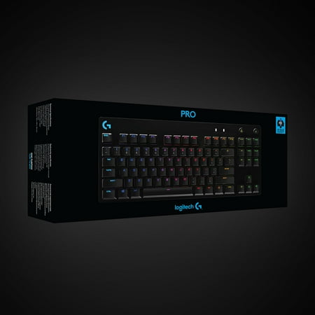 Logitech - G PRO TKL Wired Mechanical GX Blue Clicky Switch Gaming Keyboard with RGB Backlighting - Black