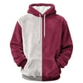 thumbnail image 3 of Uootdi Color Block Flannel Sweatshirt for Women Fuzzy Fleece Drawstring Long Sleeve Hoodies Casual Warm Fall Winter Comfy Top with Pocket Gift, 3 of 6