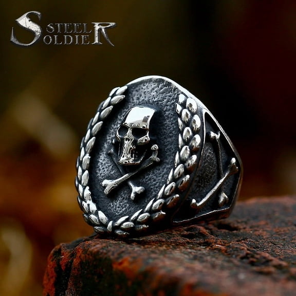 Skull Rings Stainless Steel Jewelry Edgy Chunky Death Ring for Men