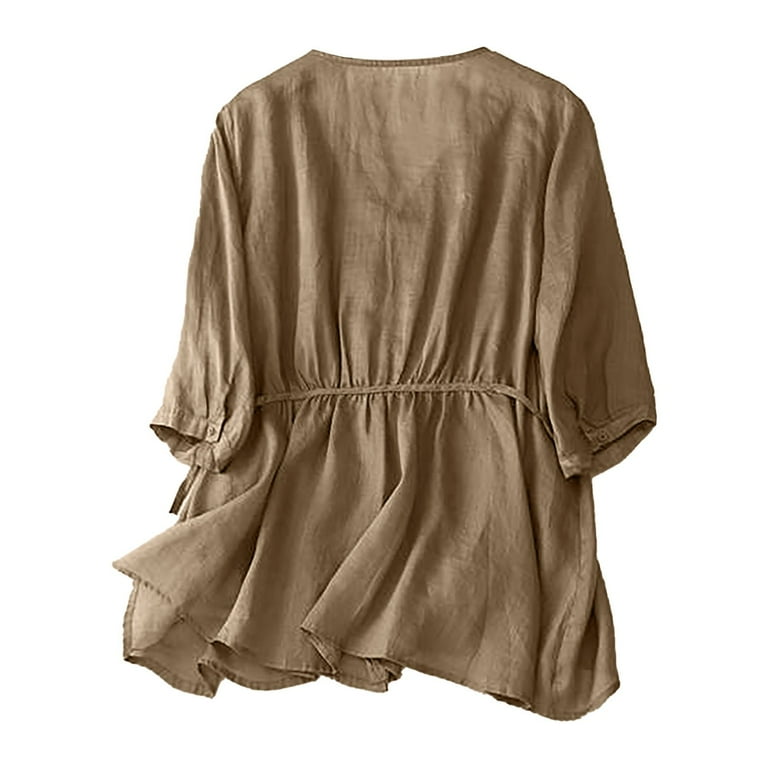 knee length dresses for ladies Deal: Satin Rust Button Down Top Rust / S