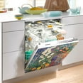 thumbnail image 2 of Yayeee Magnetic Dishwasher Cover for The Front Decoration Home Kitchen Machine Sticker Protector, White Floral Garden, 2 of 6