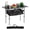 Black, variant on Table, Portable Roll Up Side Tables, Lightweight Aluminum Beach Table for Outdoor BBQ Tailgating Picnic, Travel (35 inch-Silver)