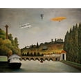 thumbnail image 2 of Rousseau, Henri 14x12 White Modern Wood Framed Museum Art Print Titled - View of Pont de Sevres, 2 of 4