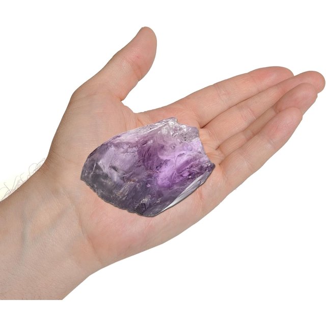 Erliway 2-3'' Amethyst Raw Crystals, Natural Rough Crystals and Healing Stones, Crystal Rocks and Gemstones for Tumbling Cabbing Fountain Rocks Decoration Wire Wrapping Reiki (0.15-0.22lb)