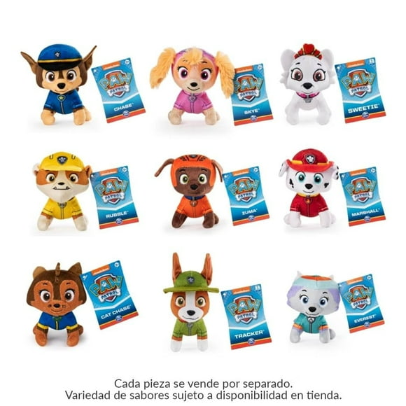 Mini peluches Paw Patrol Spin Master Varios Modelos 1 Pieza