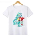 thumbnail image 3 of Camiseta de algodón con estampado de princesa sirena para niñas, ropa para niños de 1, 2, 3, 4, 5, 6, 7, 8 y 9 años, número de cumpleaños, camiseta con lazo para bebés y niños, 3 of 5