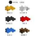 thumbnail image 2 of Adhesivos de pared con espejo hexagonal, adhesivos de lentes flexibles dorados y sin esmaltar para decoración de paredes del hogar, 2 of 3