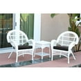 thumbnail image 3 of Afuera Living 3 Piece Wicker Conversation Set in White with Black Cushions, 3 of 3