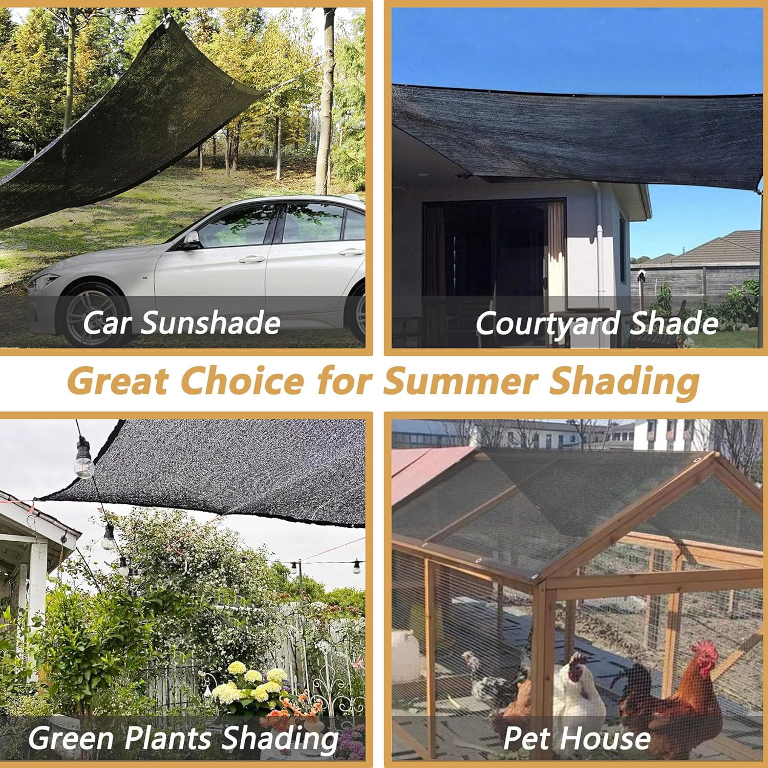 40% Shade Cloth for Plants: 16 × 32 FT Sun Shade Cloth, Mesh Shade Tarp with Grommets, Pool Leaf Net Cover- Sunshade Net Sun Screens for Patio, Pool, Garden, Yard, Greenhouse