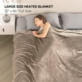 thumbnail image 3 of Electric Blanket 72" x 84" Full Size with 6 Heating Levels, 10 H Auto-off, Flannel, Machine Washable, Linen, 3 of 12