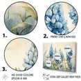 thumbnail image 3 of Designart "Simple Blue Bonnets In Meadow" Blue Bonnets Canvas Wall Art, 3 of 7